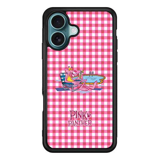 Pink Panther Relax with Swimming iPhone 16 Plus Case