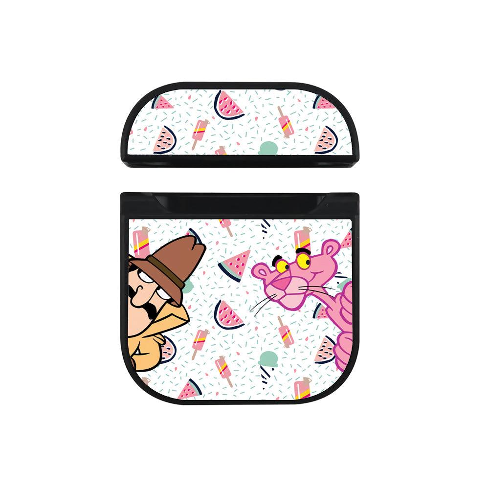 Pink Panther Work Together Snatch Dessert Apple Airpods Case Black