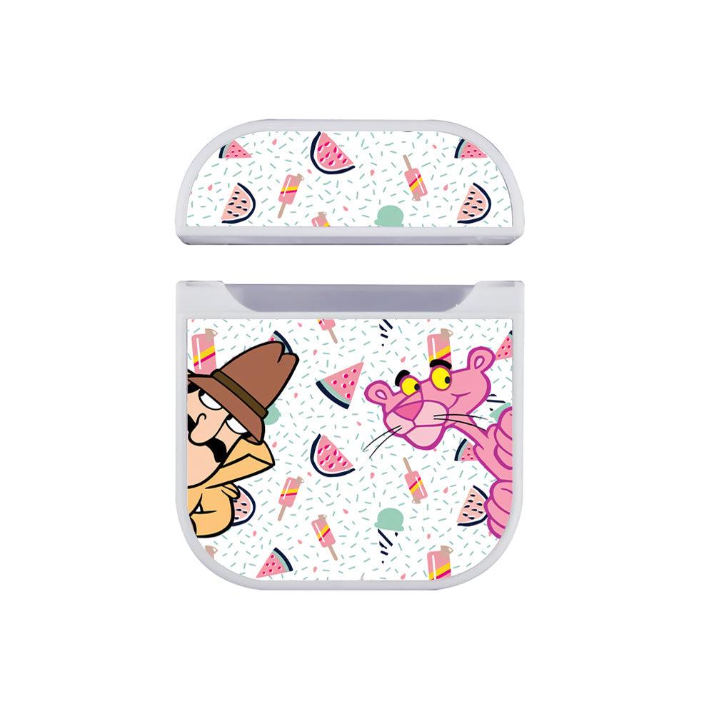 Pink Panther Work Together Snatch Dessert Apple Airpods Case White