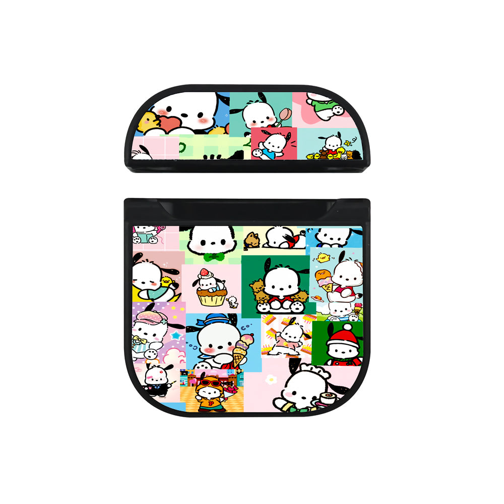Pochacco Collage Of Moment Apple Airpods Case Black
