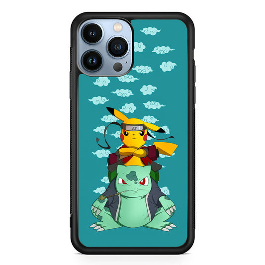 Pokemon Covering Naruto and Gamabunta iPhone 15 Pro Case - Carneyforia