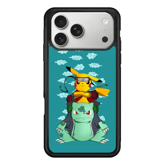 Pokemon Covering Naruto and Gamabunta iPhone 17 Pro Case