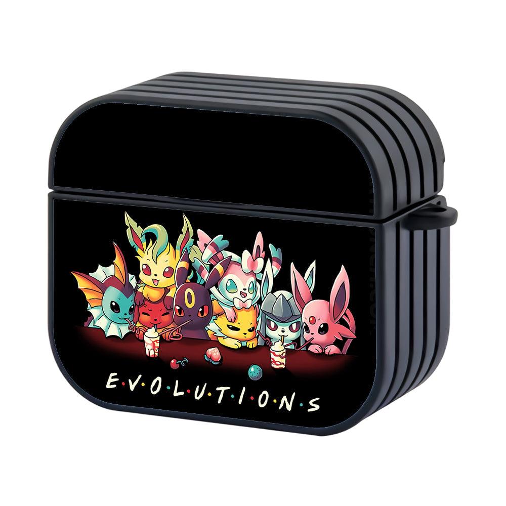 Pokemon Cute Eevee Evolution Apple Airpods 4 Case Black