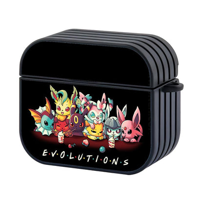 Pokemon Cute Eevee Evolution Apple Airpods 4 Case Black