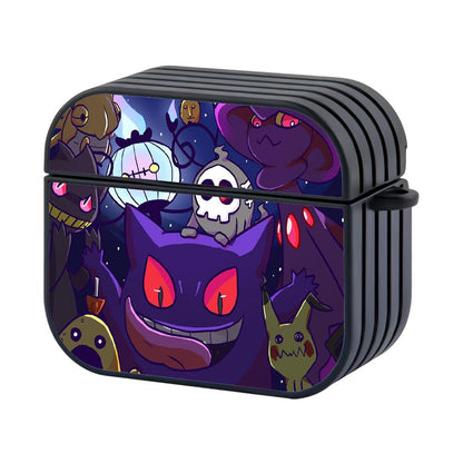 Pokemon Gengar Be Afraid and Give Candy Apple Airpods 4 Case Black