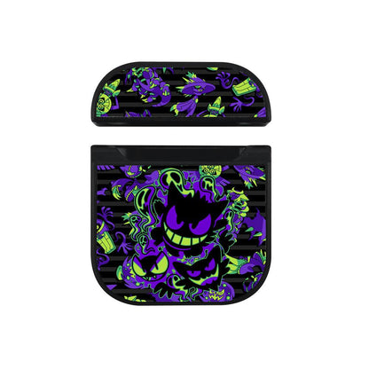 Pokemon Gengar Purple Halation Apple Airpods Case Black