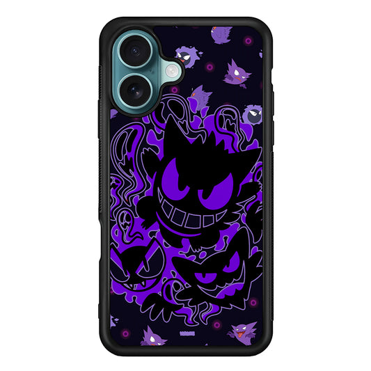 Pokemon Scary Smile from Gengar iPhone 16 Plus Case