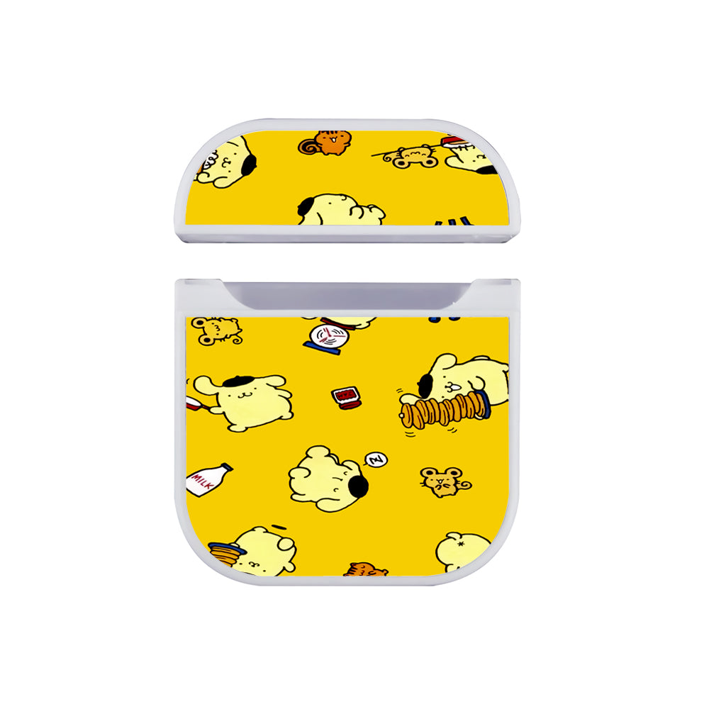 Pompom Purin Daily Apple Airpods Case White
