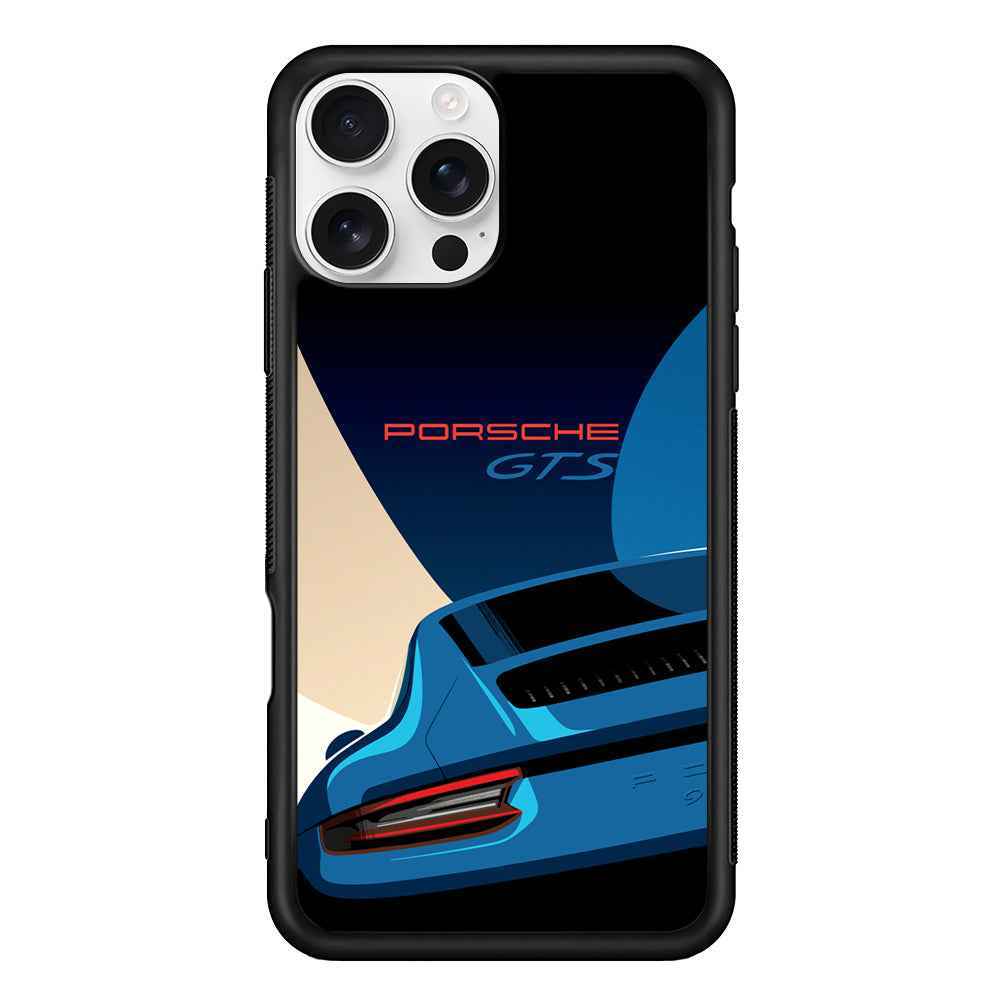 Porsche GTS Cartoon Mode iPhone 16 Pro Max Case