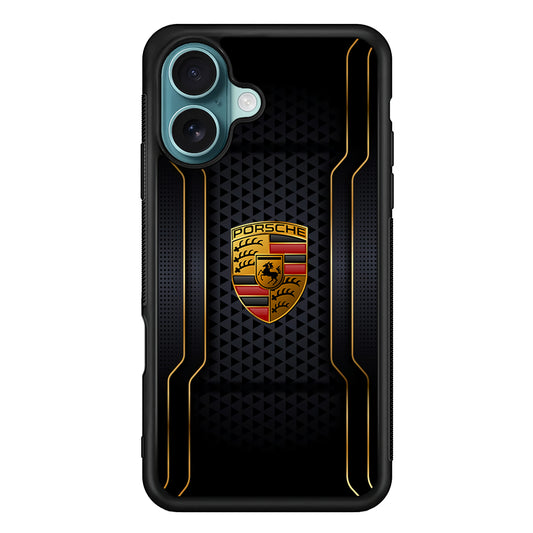 Porsche Line in Gold iPhone 17 Case