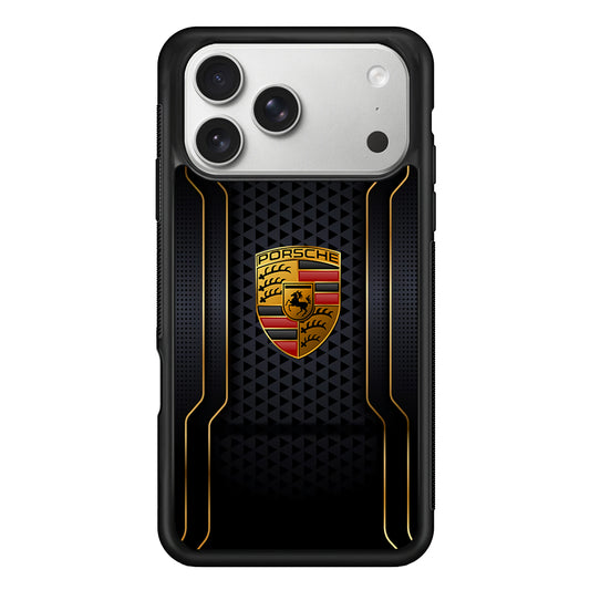 Porsche Line in Gold iPhone 17 Pro Max Case