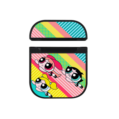Power Puff Girls Abstract Pattern Apple Airpods Case Black