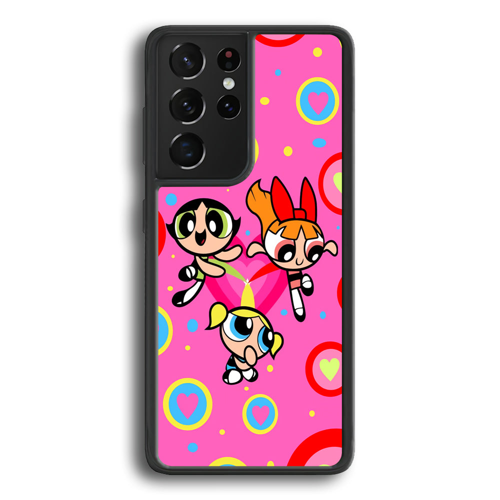 Powerpuff Girls Doodle Of Love Samsung Galaxy S21 Ultra Case