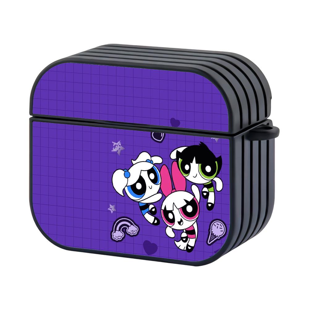 Powerpuff Purple Net Apple Airpods 4 Case Black