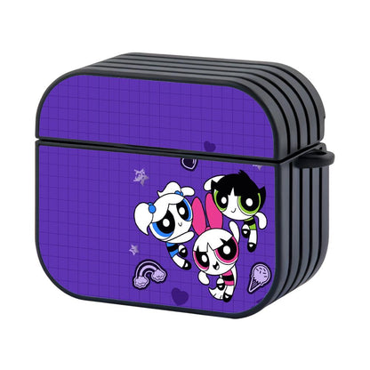 Powerpuff Purple Net Apple Airpods 4 Case Black