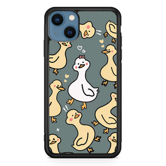 Princess of Duck Patern Wallpaper iPhone 14 Plus Case - Carneyforia