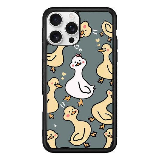 Princess of Duck Patern Wallpaper iPhone 16 Pro Max Case