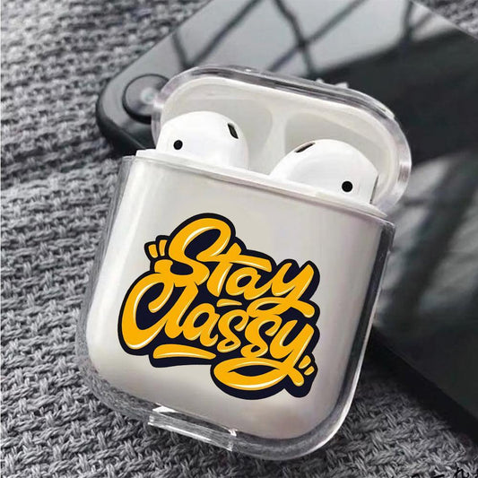 Quotes be Classy Apple Airpods Clear Case
