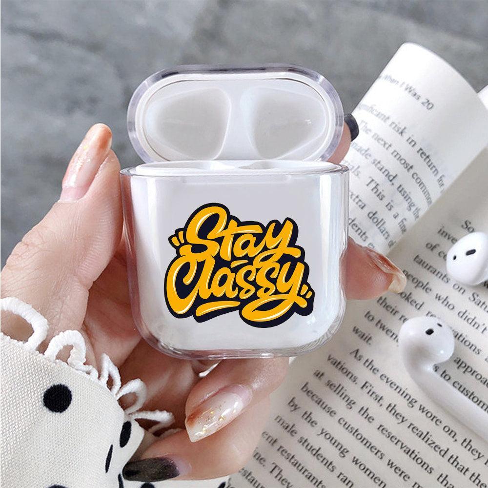 Quotes be Classy Apple Airpods Clear Case