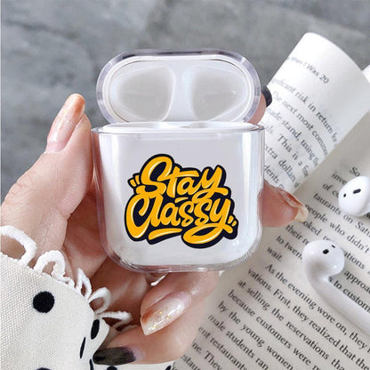 Quotes be Classy Apple Airpods Clear Case