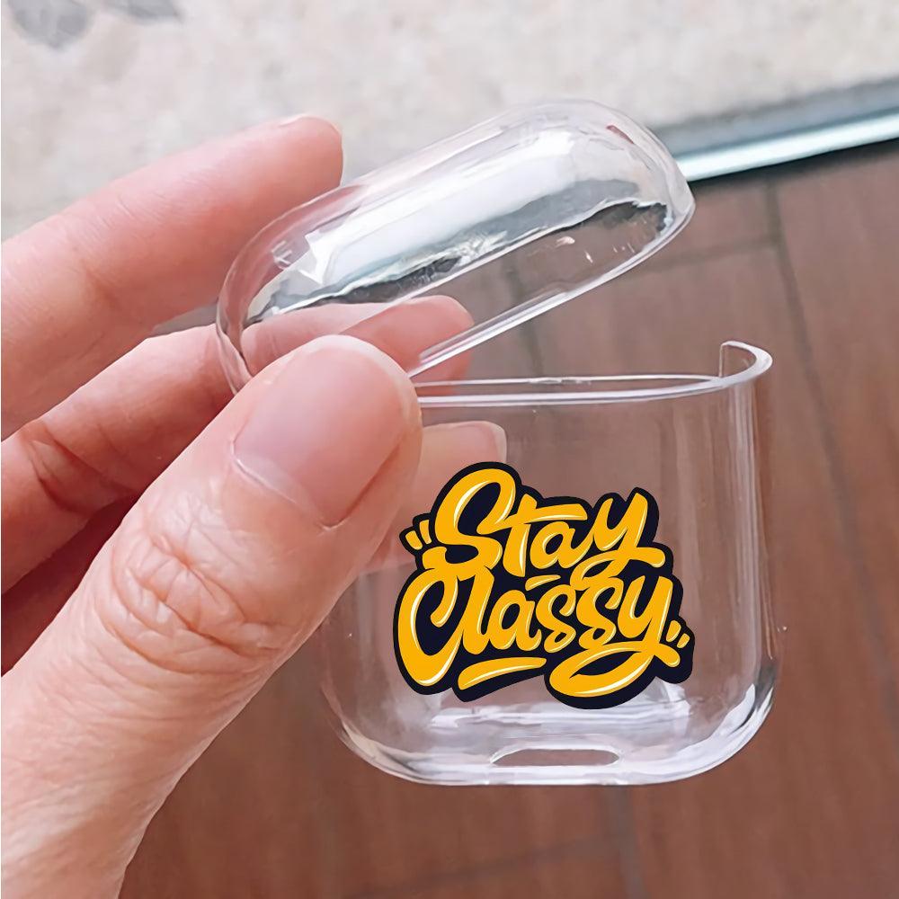 Quotes be Classy Apple Airpods Clear Case