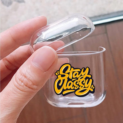 Quotes be Classy Apple Airpods Clear Case