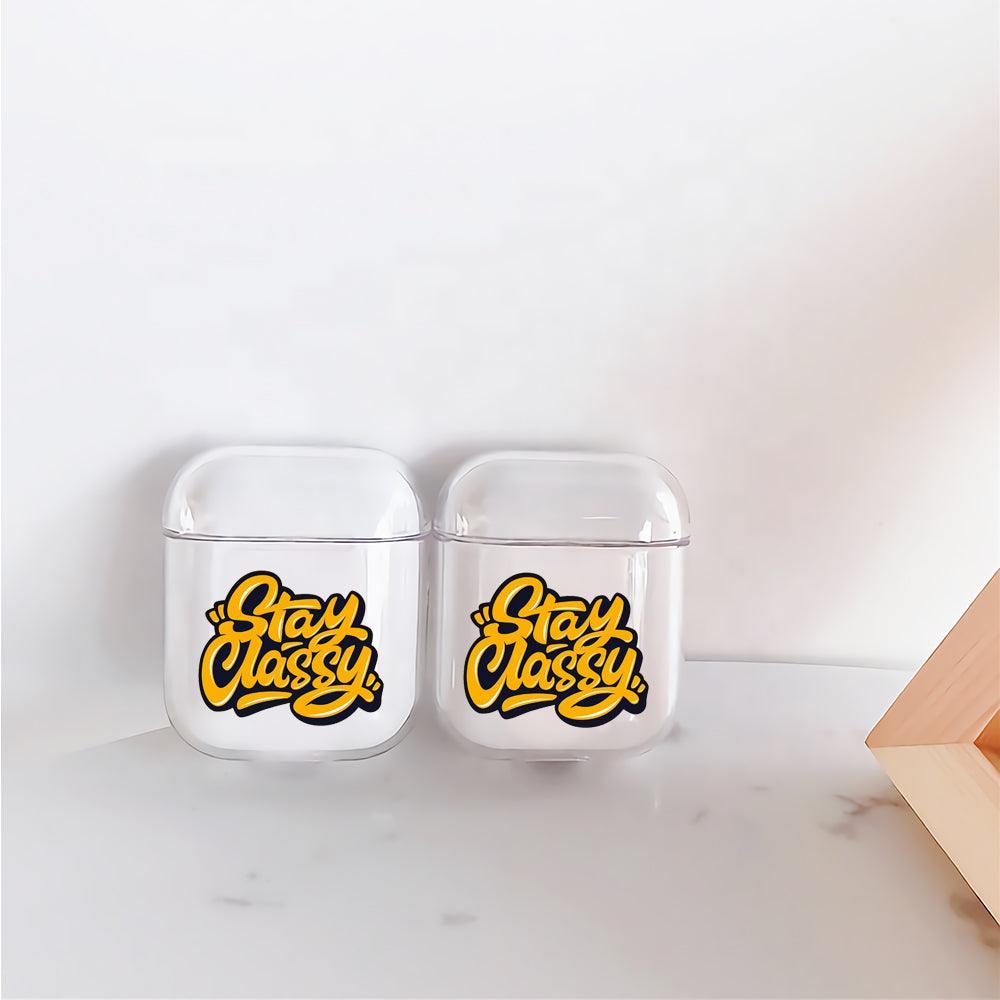 Quotes be Classy Apple Airpods Clear Case