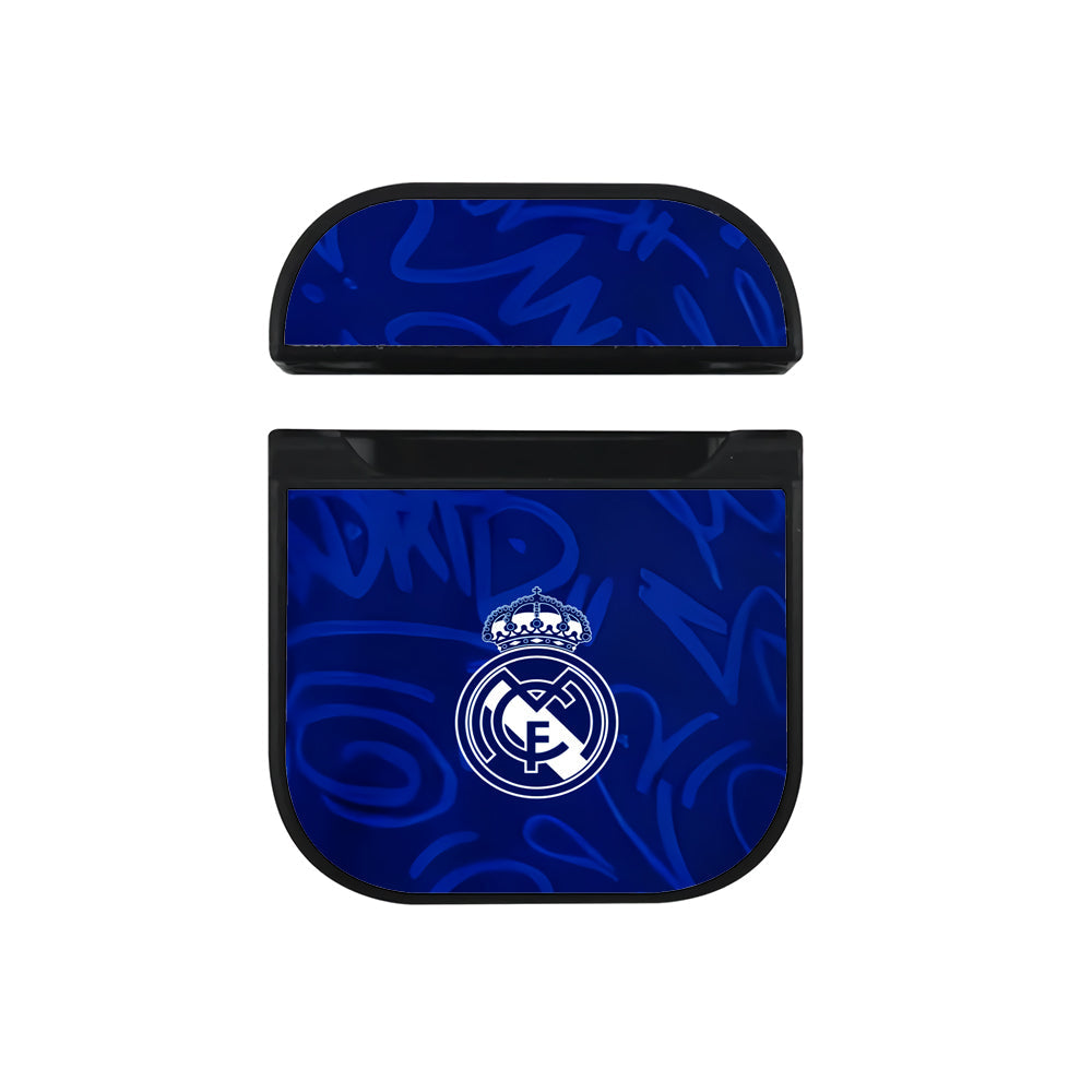 Real Madrid Away Jersey Pattern Apple Airpods Case Black