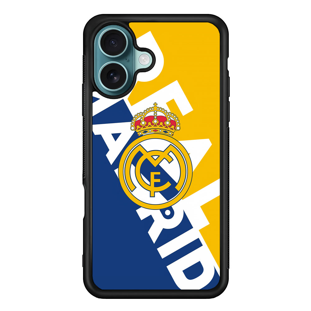 Real Madrid Bold Sensing iPhone 16 Plus Case