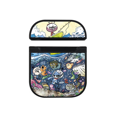 Regular Show Dive Prank Friends Apple Airpods Case Black