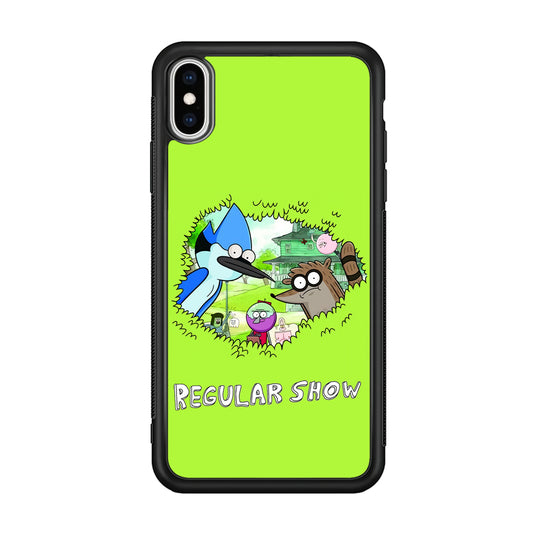 Regular Show Hide In The Bushes iPhone XS Case