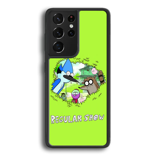 Regular Show Hide In The Bushes Samsung Galaxy S21 Ultra Case