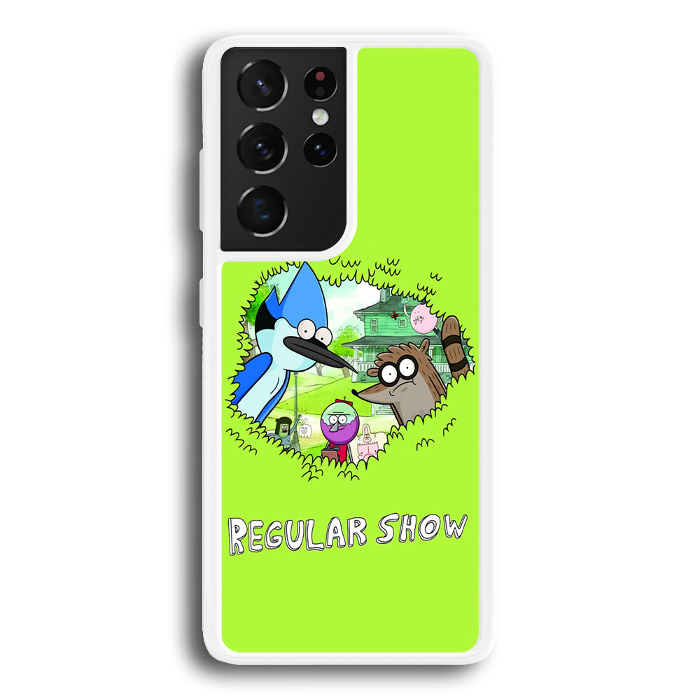 Regular Show Hide In The Bushes Samsung Galaxy S21 Ultra Case