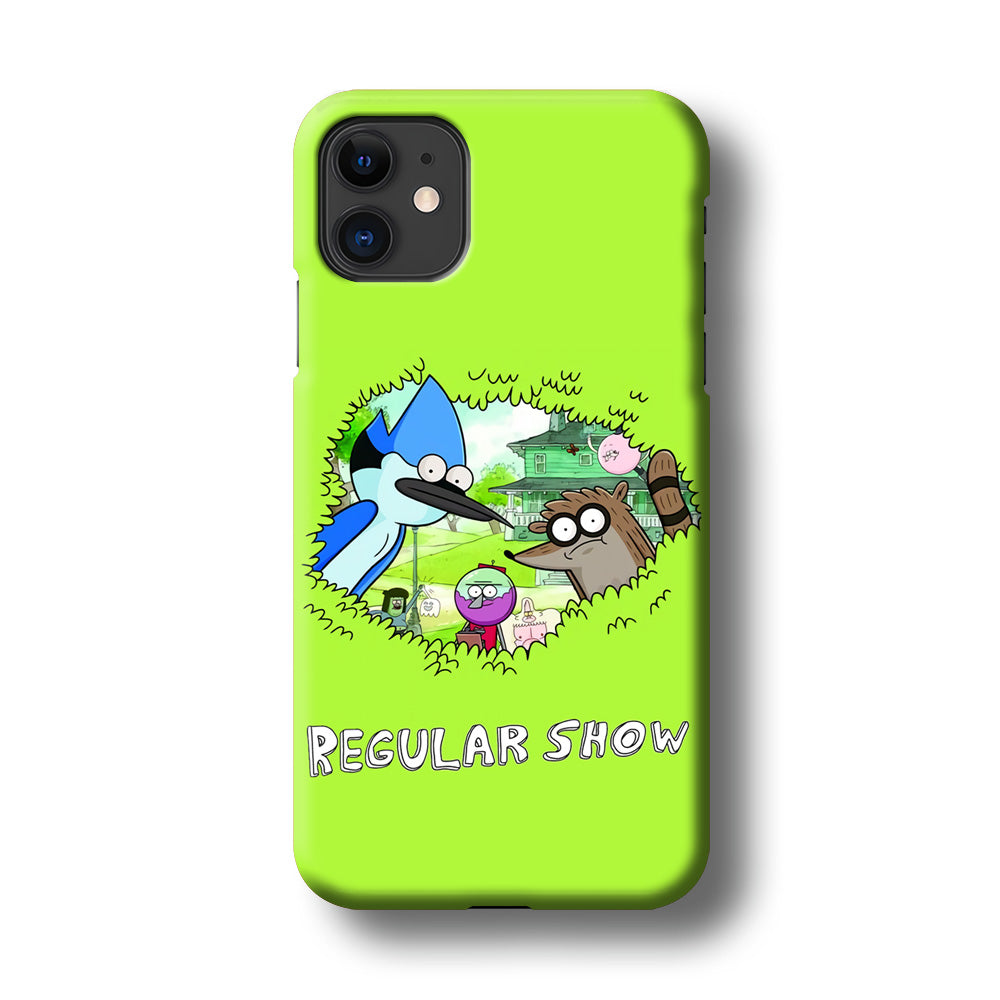 Regular Show Hide In The Bushes iPhone 11 Case