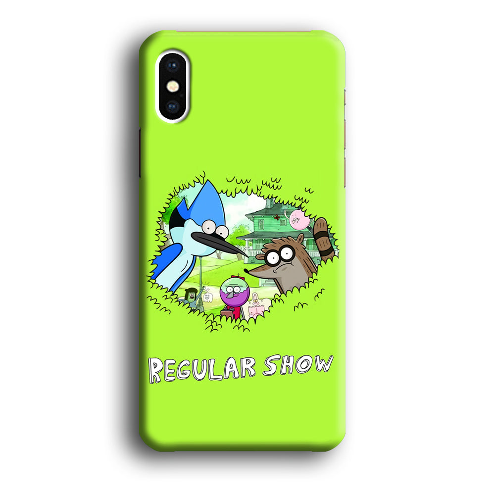 Regular Show Hide In The Bushes iPhone XS Case