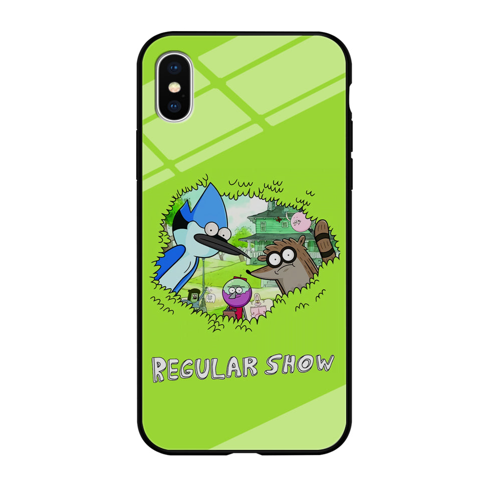 Regular Show Hide In The Bushes iPhone XS Case