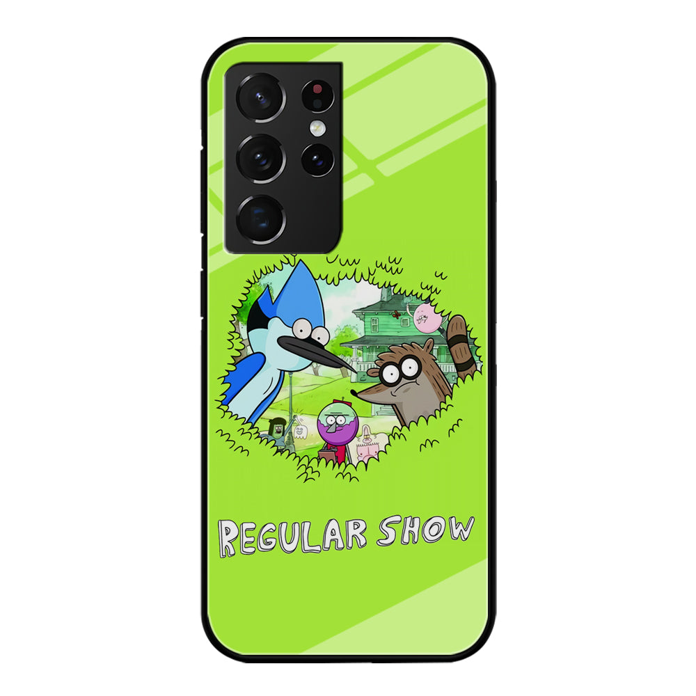 Regular Show Hide In The Bushes Samsung Galaxy S21 Ultra Case