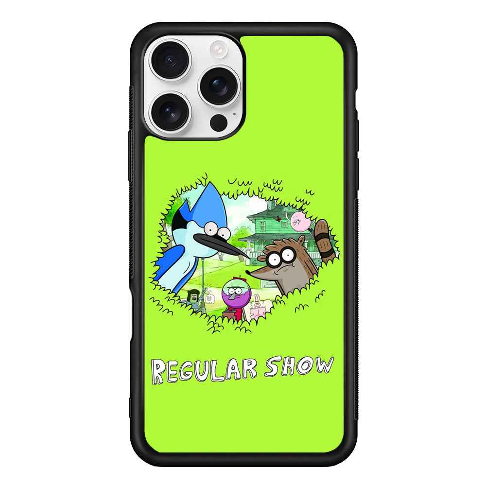 Regular Show Hide In The Bushes iPhone 16 Pro Case