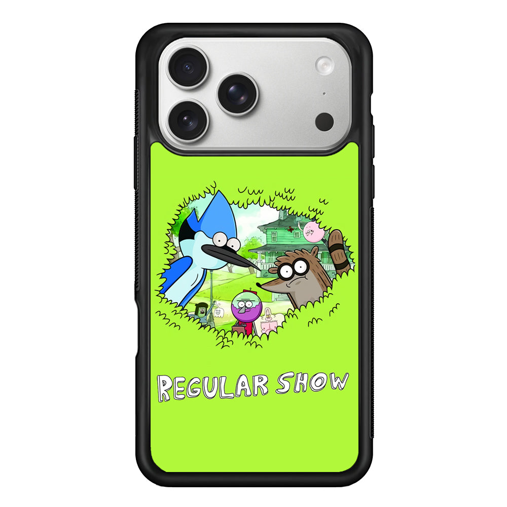 Regular Show Hide In The Bushes iPhone 17 Pro Case