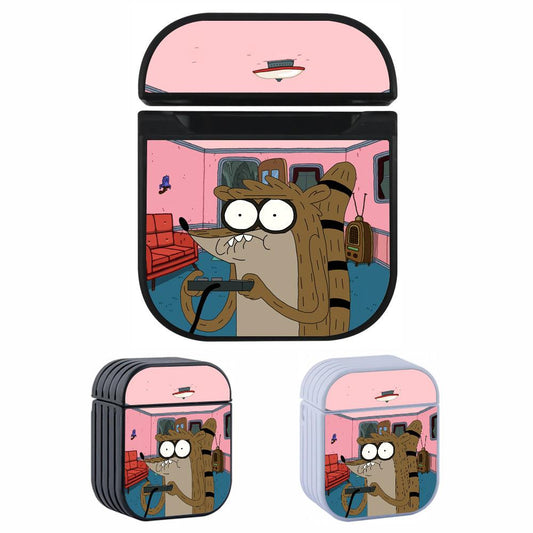 Regular Show Playing Game at Friend's House Apple Airpods Case