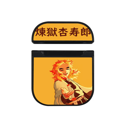 Rengoku Kyojuro Hashira Apple Airpods Case Black