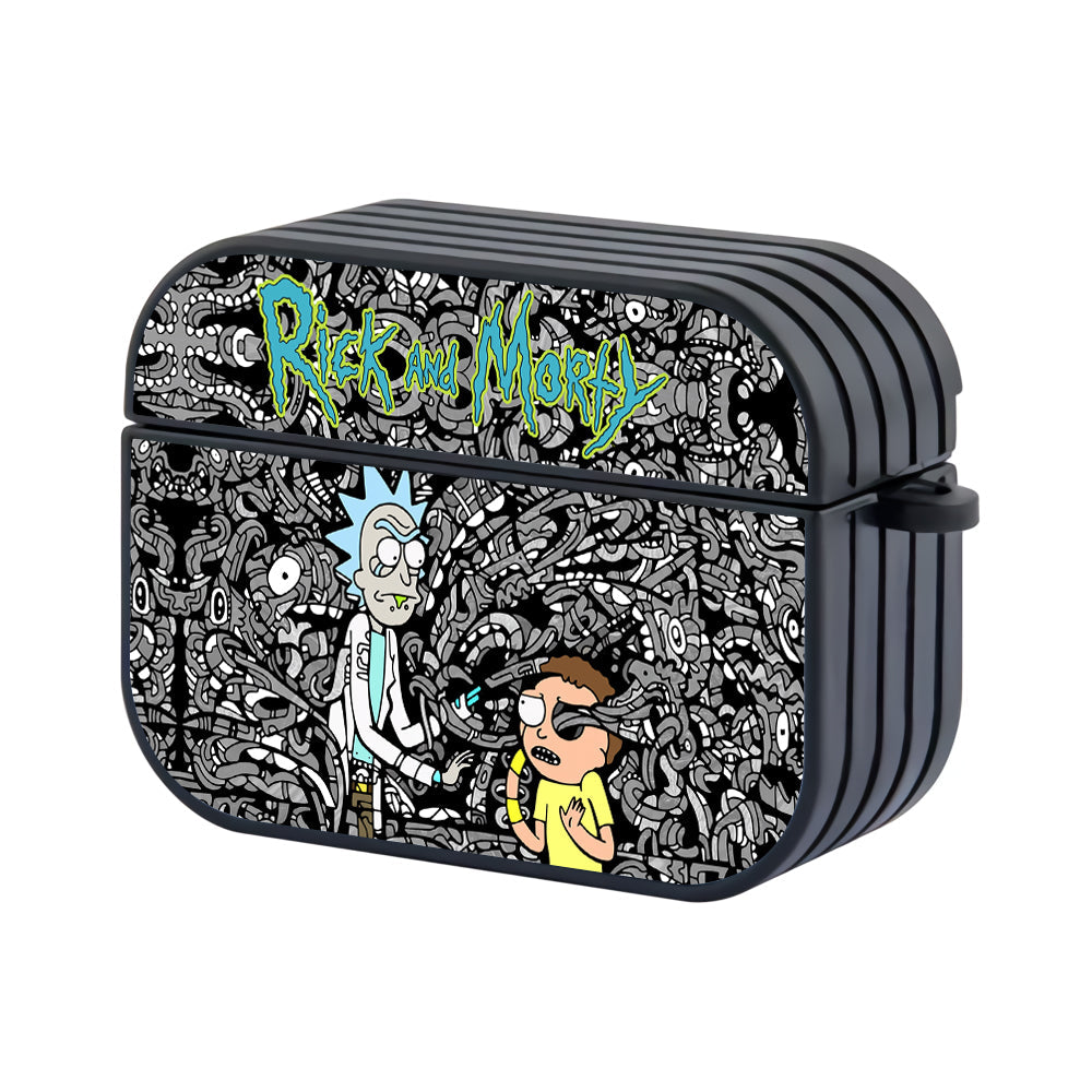 Rick And Morty Doodle Art Apple AirPods Pro 3 Case