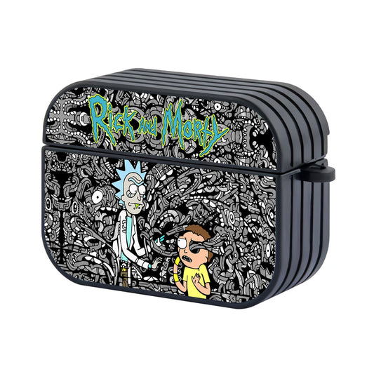 Rick And Morty Doodle Art Apple AirPods Pro 3 Case