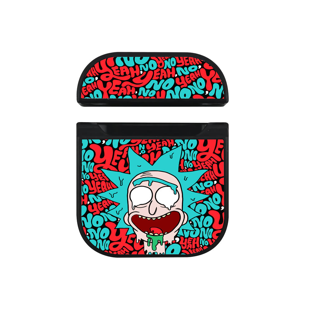 Rick Head And Word Apple Airpods Case Black