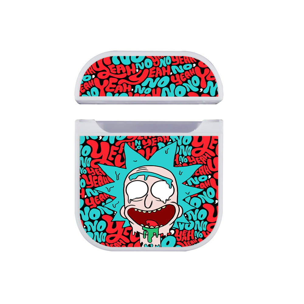 Rick Head And Word Apple Airpods Case White