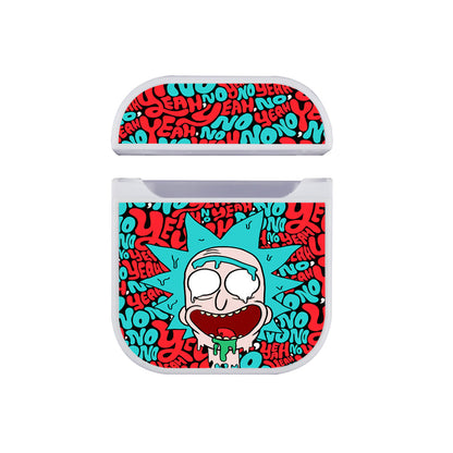 Rick Head And Word Apple Airpods Case White