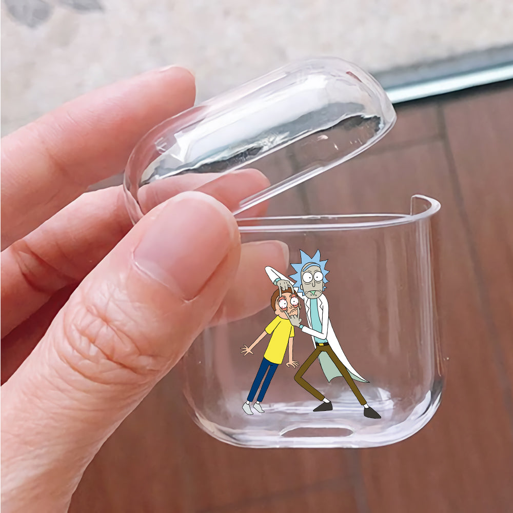 Rick and Morty Glared Apple Airpods Case