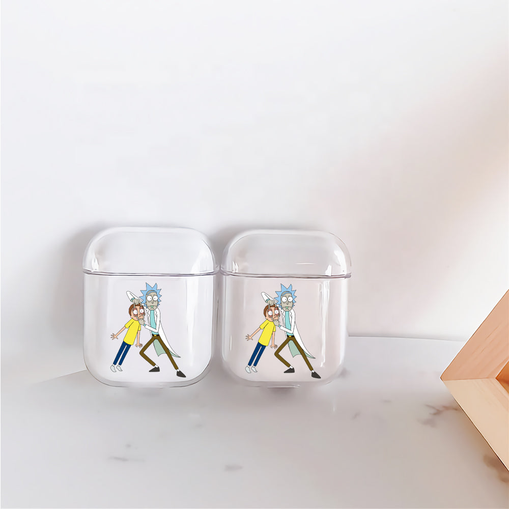 Rick and Morty Glared Apple Airpods Case