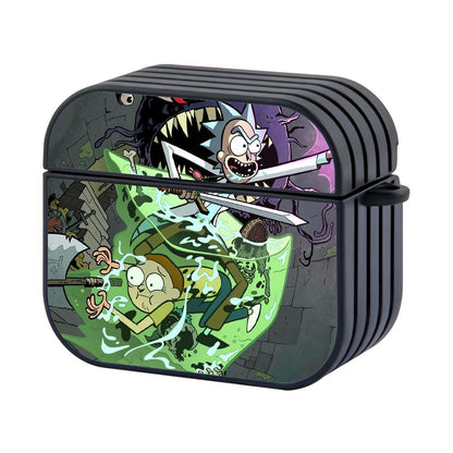 Rick and Morty Opportunity to Bring New Power Hard Work Apple Airpods 4 Case Black