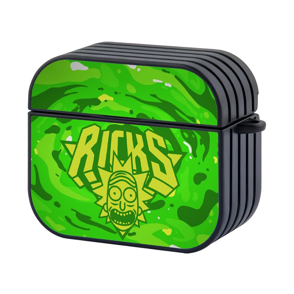 Rick and Morty Playing Signal Apple Airpods 4 Case Black